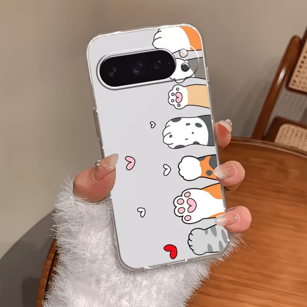 Google Pixel 9 Pro - Прозрачный силиконовый чехол для телефона с