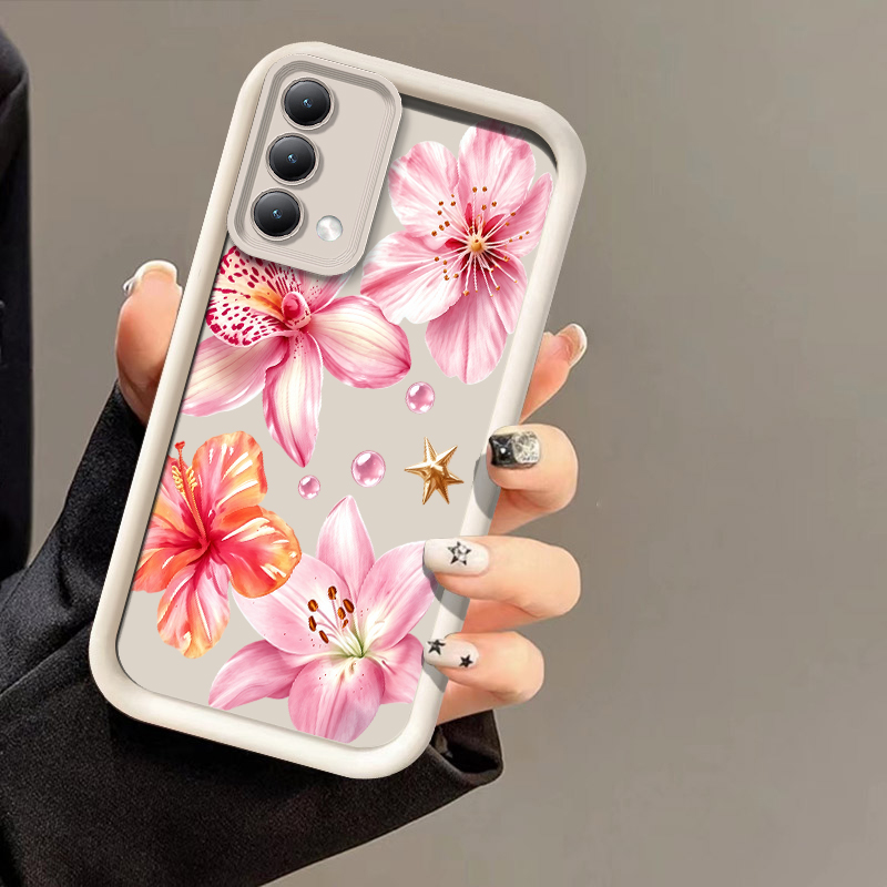 Realme C67 - Розовый чехол для телефона с текстурой
