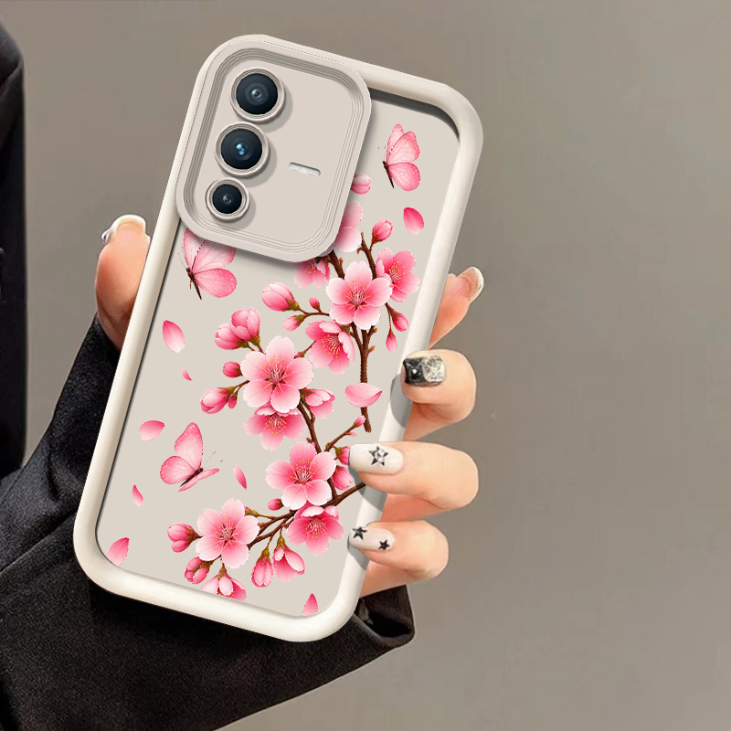 Vivo V40 - Розовый чехол для телефона с принтом